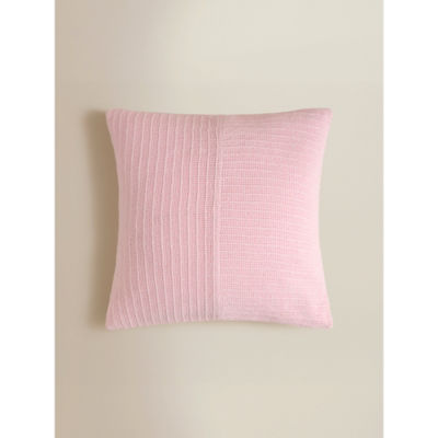 Pink textured square cushion 55x55cm, UK version