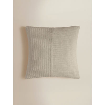 Textured square cushion natural 55x55cm - British product