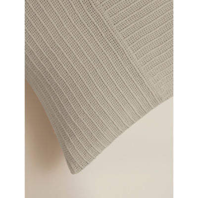 Textured square cushion natural 55x55cm - British product