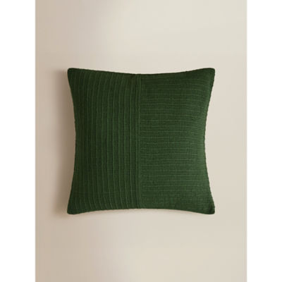 Green textured square cushion 55x55cm (British brand)