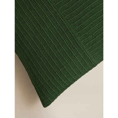 Green textured square cushion 55x55cm (British brand)
