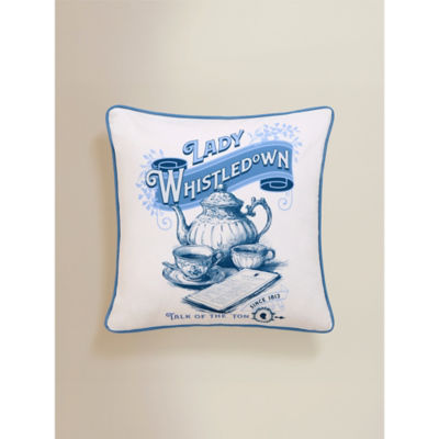 Bridgerton blue reversible cushion 45cm, UK version