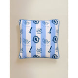 Bridgerton blue reversible cushion 45cm, UK version