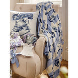 Bridgerton blue throw blanket 120x150cm (British brand)
