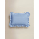 Stacey Solomon embroidered hydrangea ruffle cushion blue (British brand)