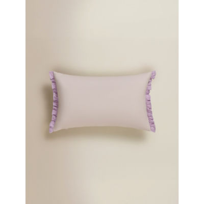 Stacey Solomon lilac wildflower print cushion 50x30cm, imported from the UK