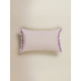 Stacey Solomon lilac wildflower print cushion 50x30cm, imported from the UK
