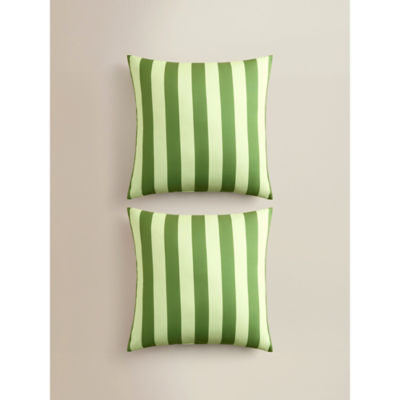 Set of 2 striped outdoor cushions 45x45 cm (British brand)