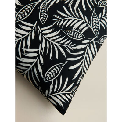 Black and white leaf outdoor cushion set 45x45 cm - British product