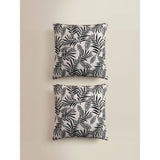Black and white leaf outdoor cushion set 45x45 cm - British product