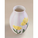 Pink decorative stoneware vase 24cm (British brand)