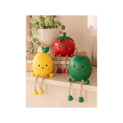 Fruit and vegetable characters set multi-coloured 8x8x6cm, UK version