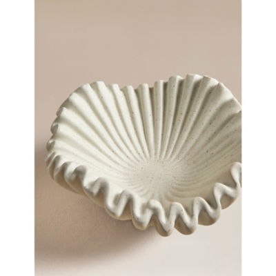 White wrinkle flower bowl 28cm, UK version