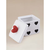Dice trinket pot black and white 12x12x15cm, imported from the UK