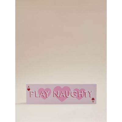 Play Nice wooden sign (British brand)