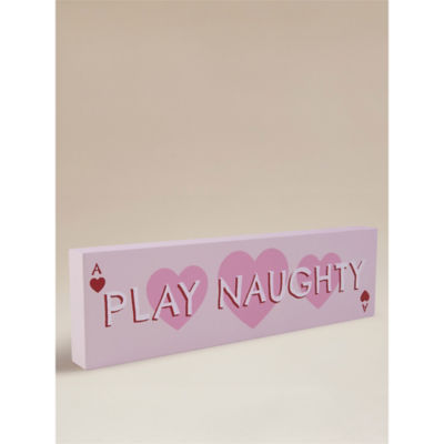 Play Nice wooden sign (British brand)