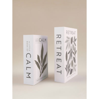 Reflection storage books set of 2 green and white - British product