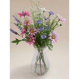 Artificial spring meadow mix in glass vase, UK version
