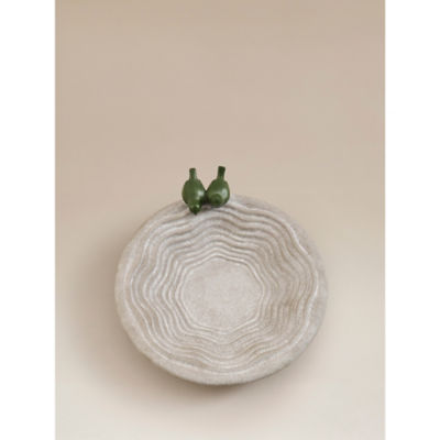 Grey stone effect bird bath for garden, frost proof (British brand)