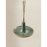 Green ceramic hanging bird feeder (British brand)