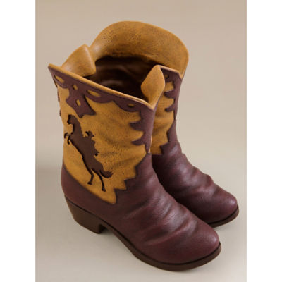 Brown cowboy boot planter 23cm (British brand)
