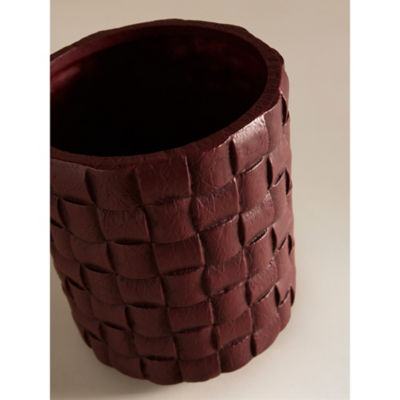 Brown woven effect planter 19x19x22 cm - British product