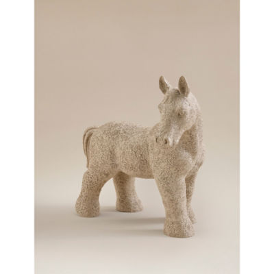 beige large horse ornament hand finished (British brand)