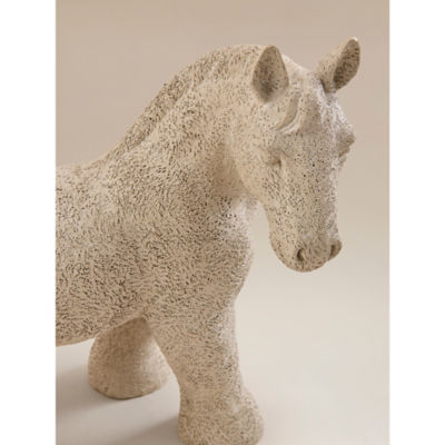 beige large horse ornament hand finished (British brand)