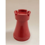Red rook chess ornament for garden decoration, UK version