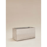 Silver rectangular disco planter with mirror tile finish (British brand)