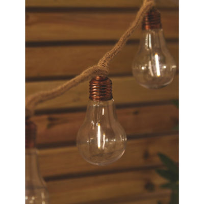 10 filament rope solar lights with solar panel, UK version