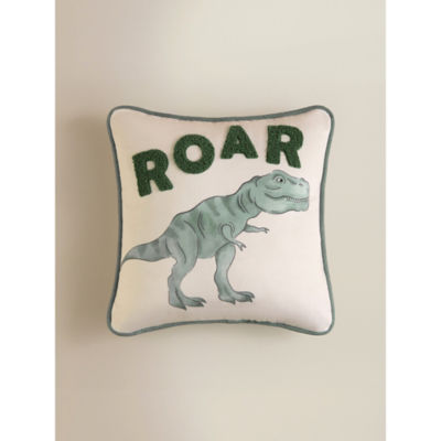 Dino Square Cushion multi-coloured polyester 30x30 cm (British brand)