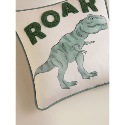 Dino Square Cushion multi-coloured polyester 30x30 cm (British brand)