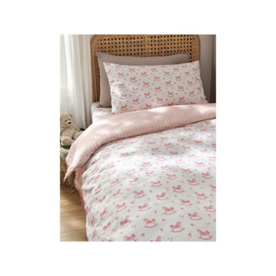 Stacey Solomon cotton duvet set single horses print - British product
