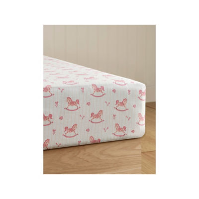 Stacey Vintage-Inspired Horses single fitted sheet (British brand)