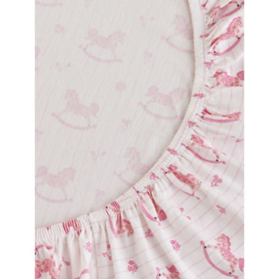Stacey Vintage-Inspired Horses single fitted sheet (British brand)
