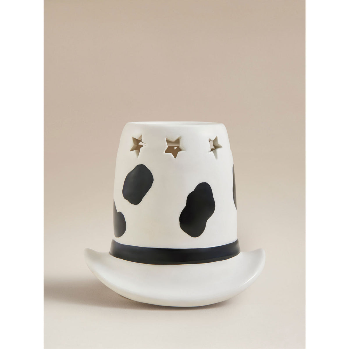 White ceramic cowboy hat burner 13 cm, UK version