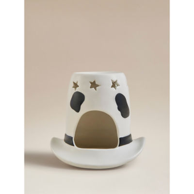 White ceramic cowboy hat burner 13 cm, UK version