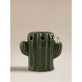 Green ceramic cactus burner 15x10x13 cm, imported from the UK