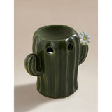 Green ceramic cactus burner 15x10x13 cm, imported from the UK