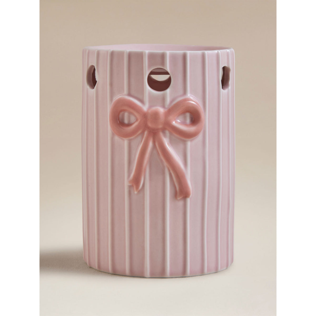 Pink ceramic bow burner 10x13cm (British brand)