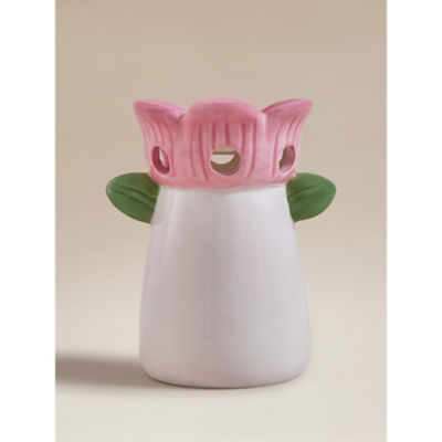 ASDA Pink Flower-Shaped Ceramic Burner 11 x 9 x 13 cm- Buy online at McGrocer