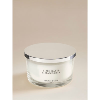 ASDA Signature Scents Lime, Basil & Mandarin Triplewick Candle- Buy online at McGrocer