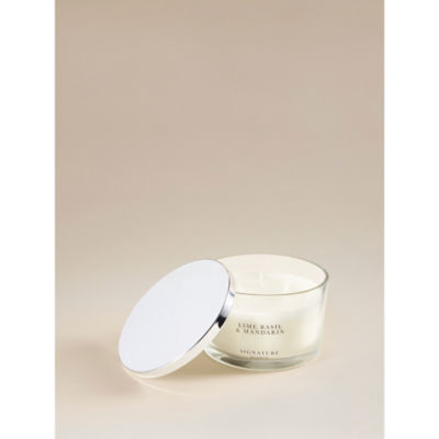 Signature Scents lime basil mandarin triplewick candle (British brand)