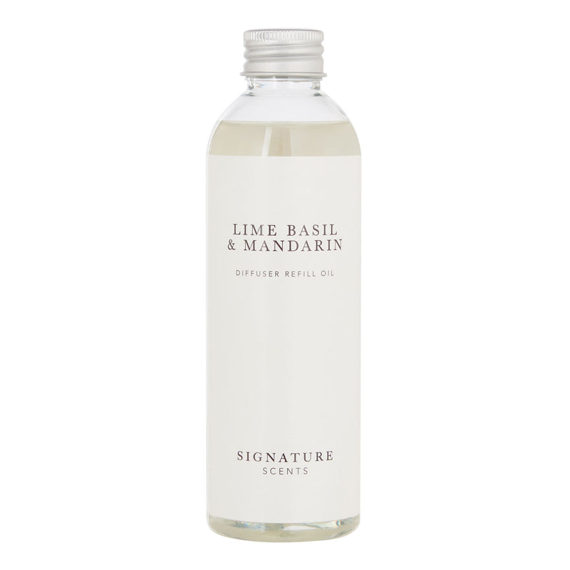 Signature Scents reed diffuser refill Lime Basil & Mandarin, imported from the UK