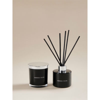 Signature Scents Amber Noir candle and diffuser gift set - British product