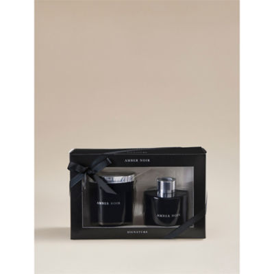 Signature Scents Amber Noir candle and diffuser gift set - British product