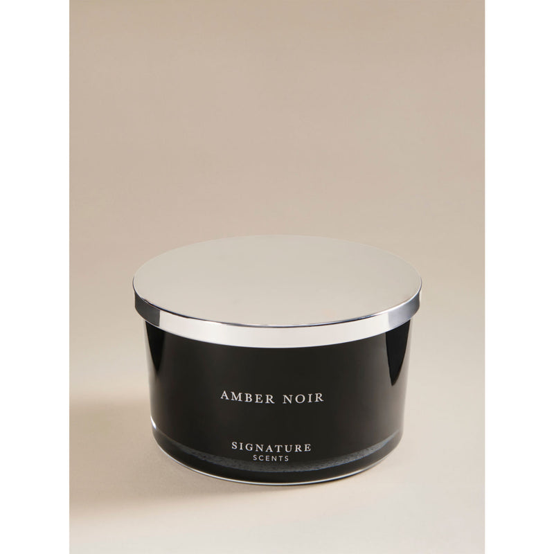 Signature Scents Amber Noir Triplewick candle (British brand)