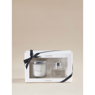 Signature Scents Seashore candle and diffuser gift set (British brand)