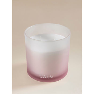 Wellness Calm XL Candle pink scented glass jar 15cm - British product